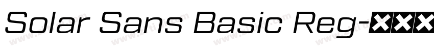 Solar Sans Basic Reg字体转换